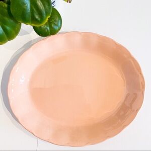 1950s MCM Peach Petal Vintage England Serving Tray Dish